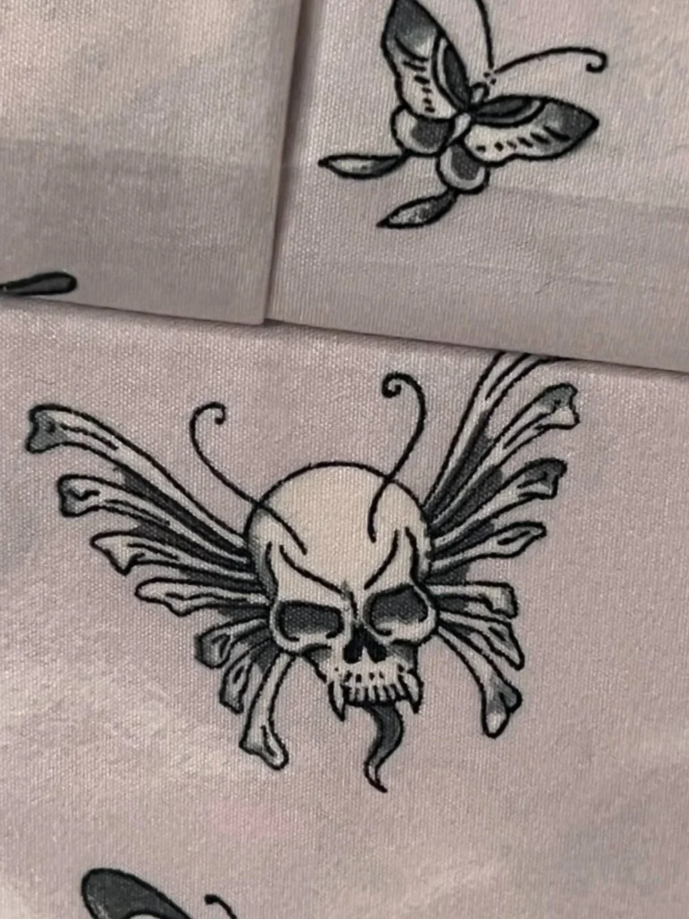 ED HARDY KING Sheet Set 6pc New Tattoo Skull Butterfly Goth Y2K Grunge Lavender